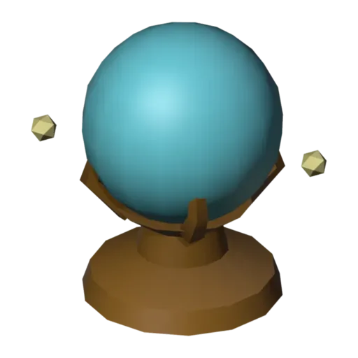 Bola de cristal, modelo 3D