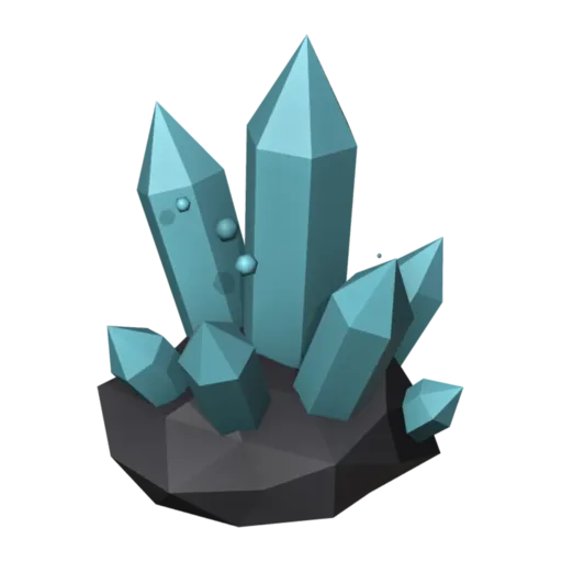 Blue crystal, 3D model