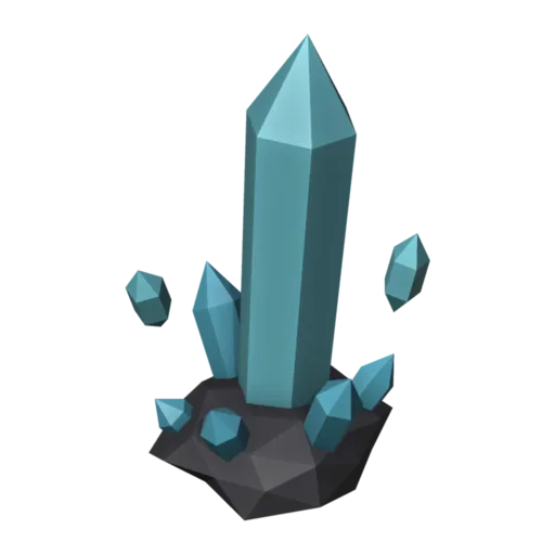 Crystal pillar, 3D model