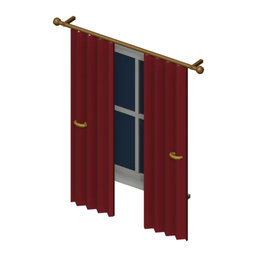 窗帘,3D 模型