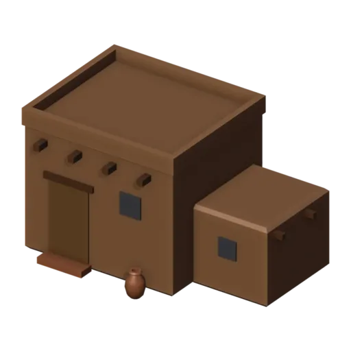 Adobe house, 3D model
