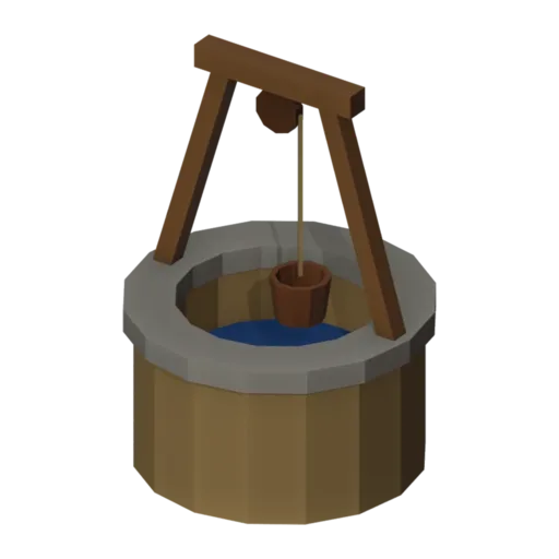 Desert well, 3D model