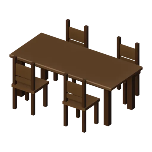 Dining table, 3D model