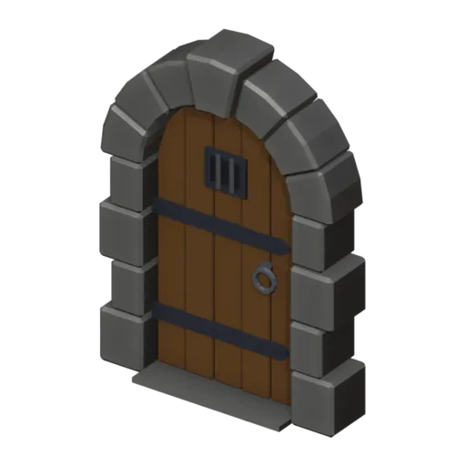 Dungeon door, 3D model