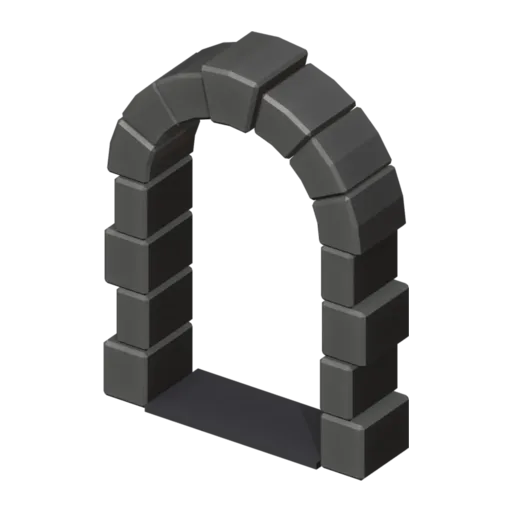Dungeon arch, 3D model