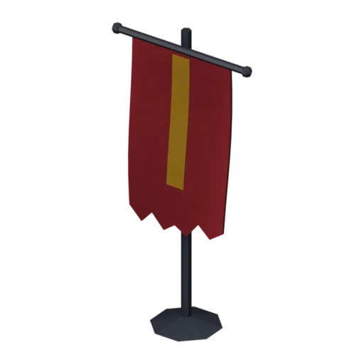 Tattered banner, 3D model