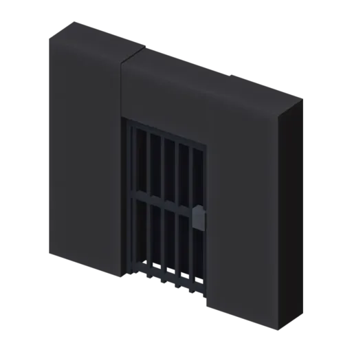 Cell door, 3D model