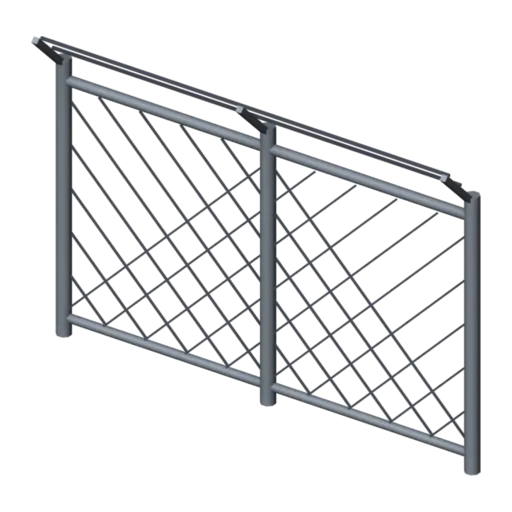 Chain-link fence, 3D model