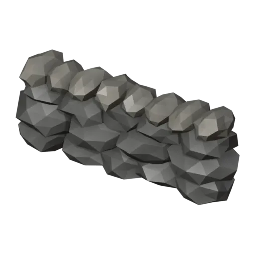 Stone wall, 3D model