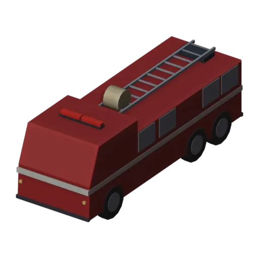 Fire engine, 3D model