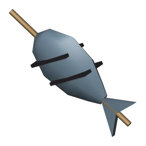 Grilled fish, 3D model