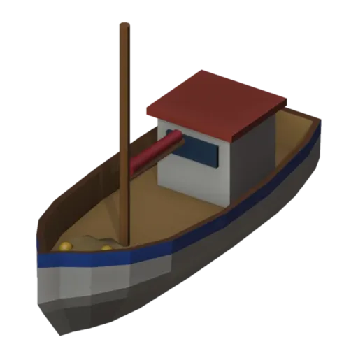 Fishing boat, 3D model