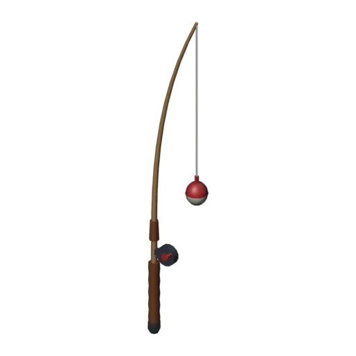 Caña de pescar, modelo 3D