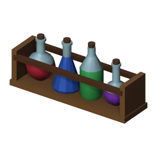 Flask rack, 3D model