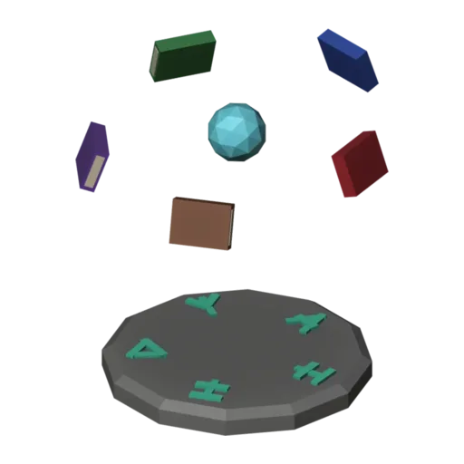 Floating books, 3D model