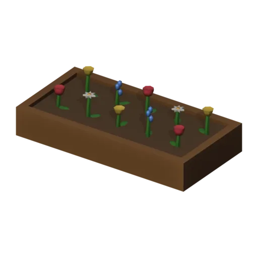 Flower bed, 3D model