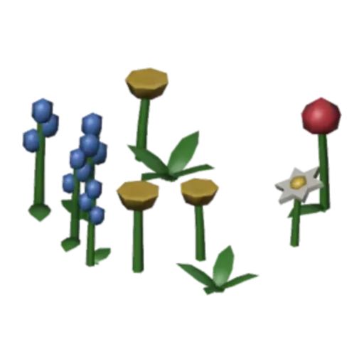 Flower patch, 3D model