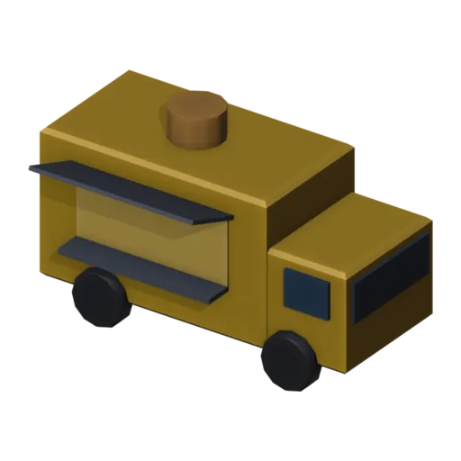 Food truck, 3D model
