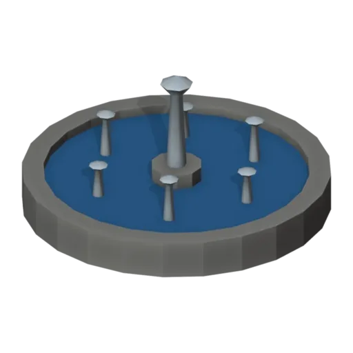 Plaza fountain, 3D model