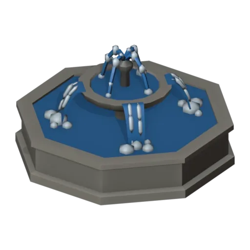 Fountain, 3D model