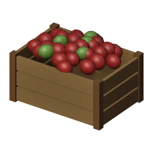 Caja de fruta, modelo 3D