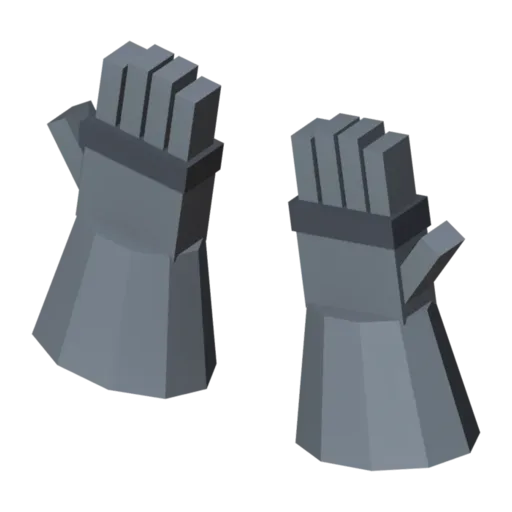 Gantelets, modèle 3D