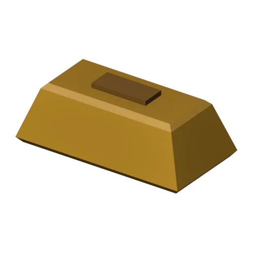Gold bar, 3D model