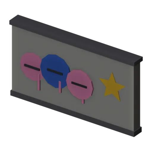 Graffiti wall, 3D model