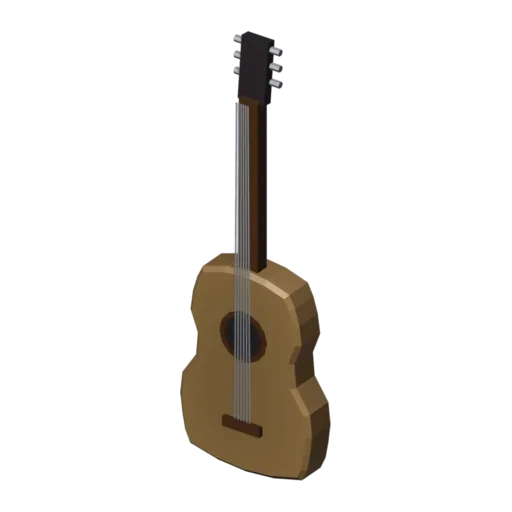 Guitar, 3D model
