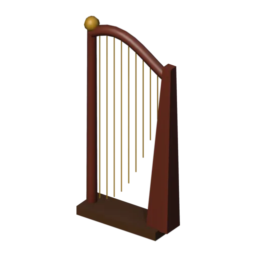 Harp, 3D model
