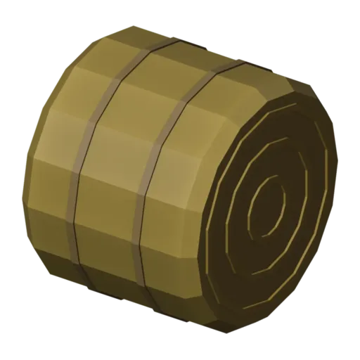 Round bale, 3D model