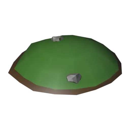 Montículo, modelo 3D