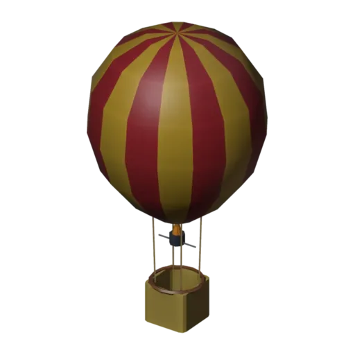 Hot air balloon, 3D model