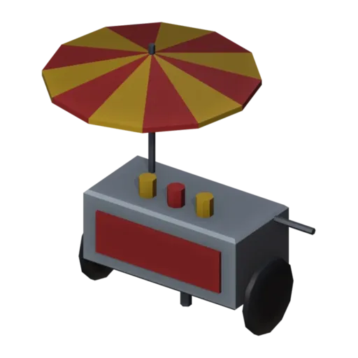 Food cart, 3D model