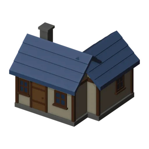 Corner house, 3D model