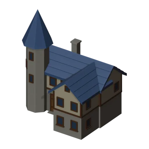 Large house, 3D model