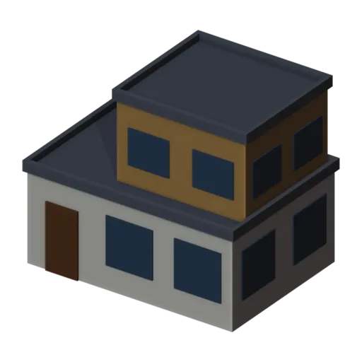 Modern house, 3D model