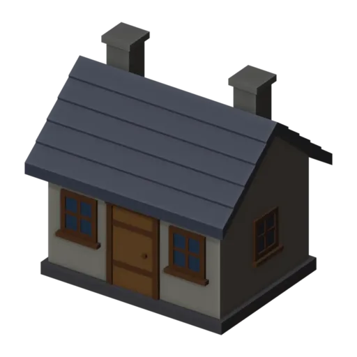 Stone house, 3D model