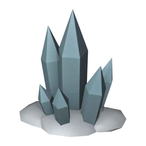 Ice spikes, 3D model