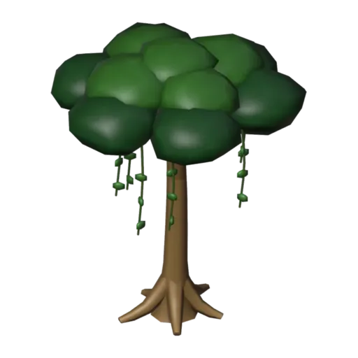 Arbre de la jungle, modèle 3D