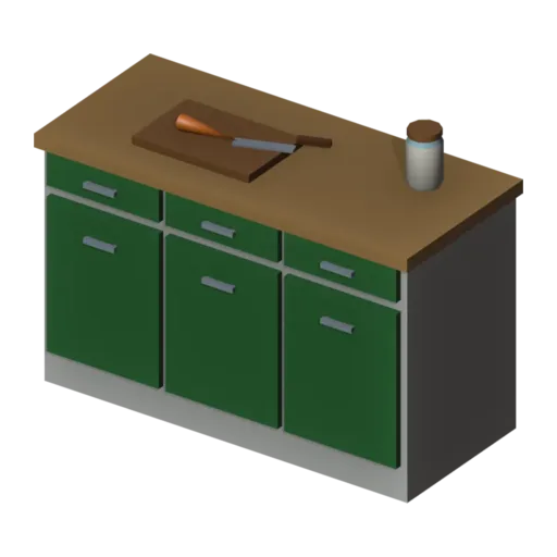 柜台，3D 模型