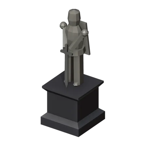 Knight statue, 3D model