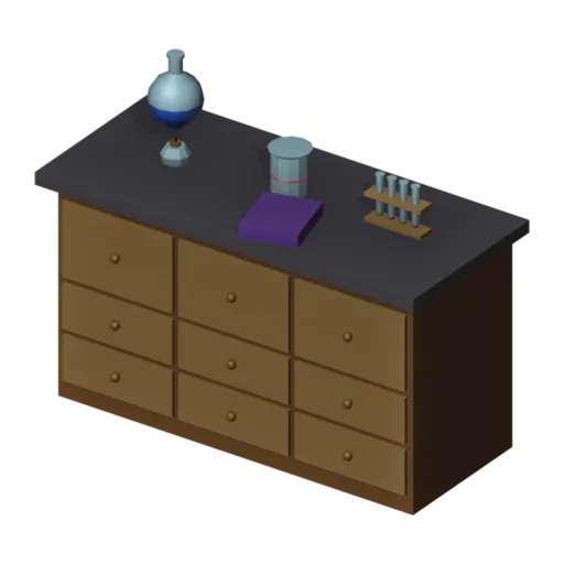 Lab bench, 3D model