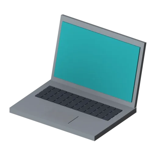 Portátil, modelo 3D