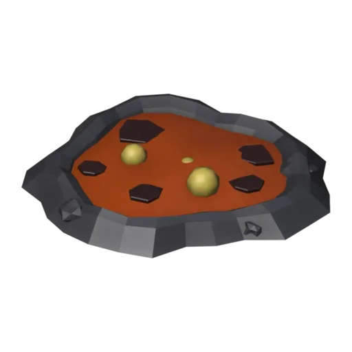 Lava pool, 3D model
