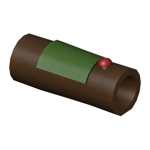 Hollow log, 3D model
