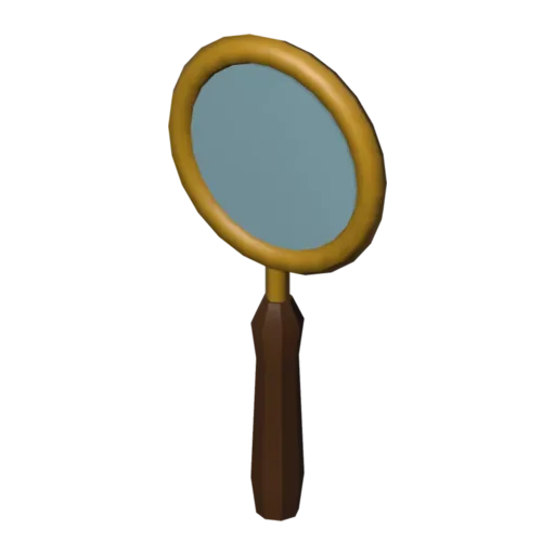 Magnifying glass, 3D model