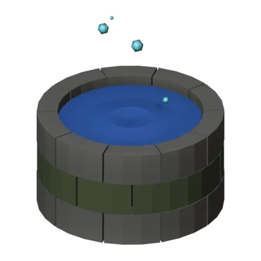 Mana well, 3D model