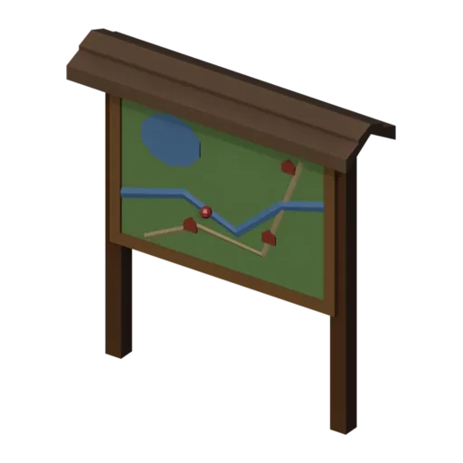Map board, 3D model