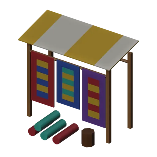 Rug stall, 3D model